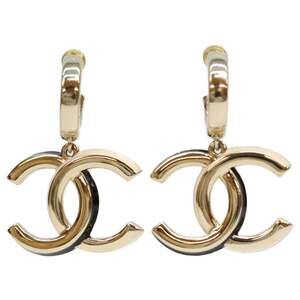 Chanel Cc Logo Hoop Earrings Gold-Tone #244519C13B